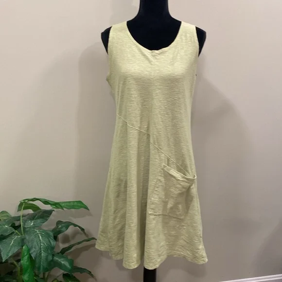 cut loose | Dresses | Cut Loose Cottonlinen Blend Sleeveless Aline Dress  With Pocket In Celery Green | Poshmark